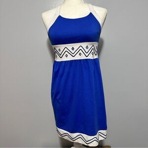 KC Parker girls blue and white halter dress. Size 16